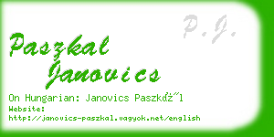 paszkal janovics business card